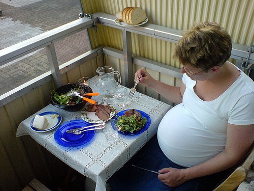 Eating well just before birth